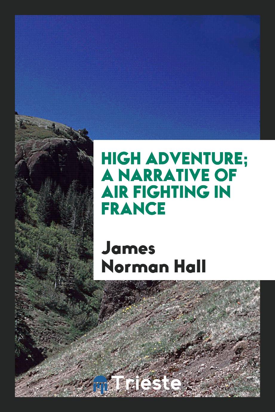 High adventure; a narrative of air fighting in France