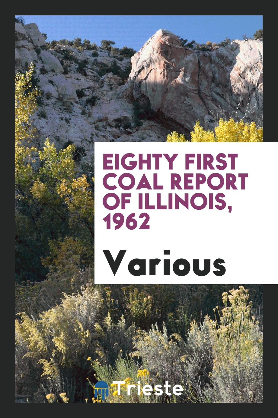 Eighty first Coal report of Illinois, 1962