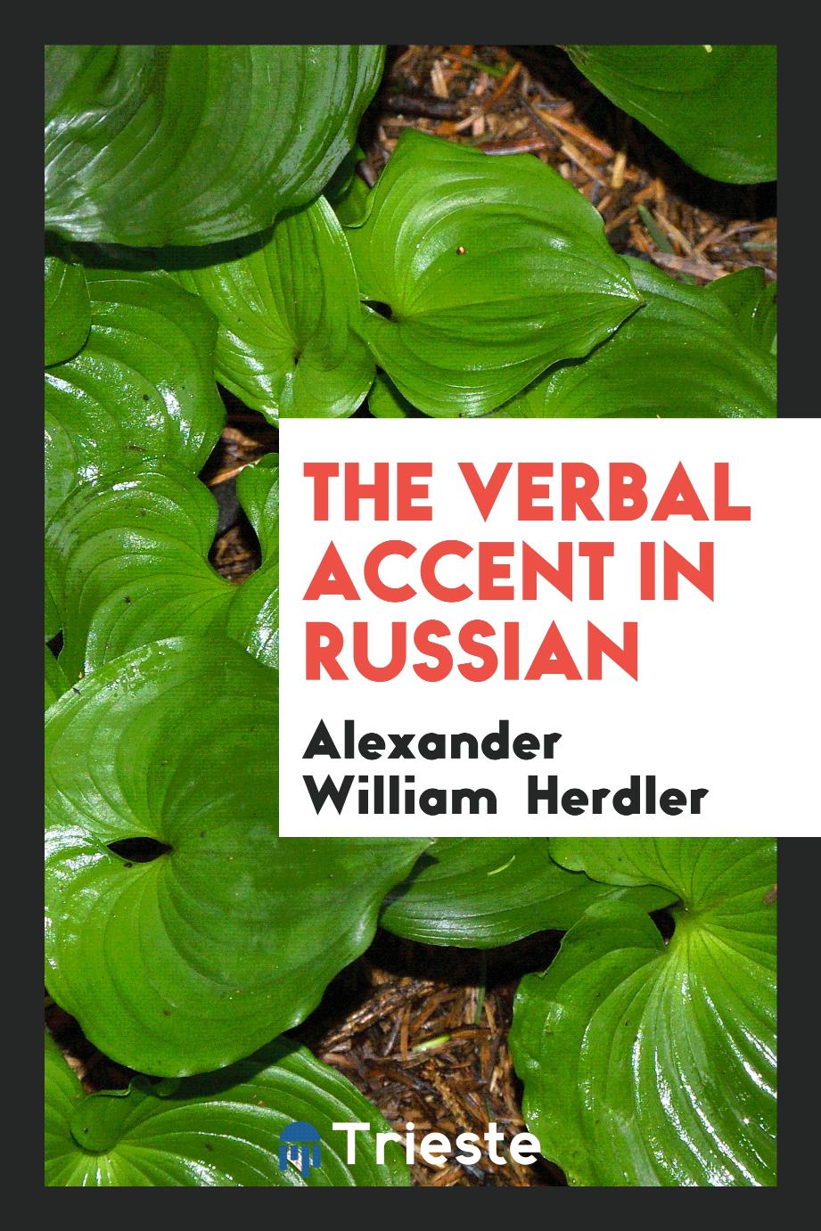 The Verbal Accent in Russian