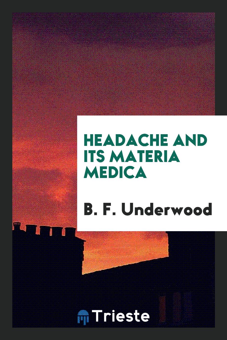 Headache and Its Materia Medica