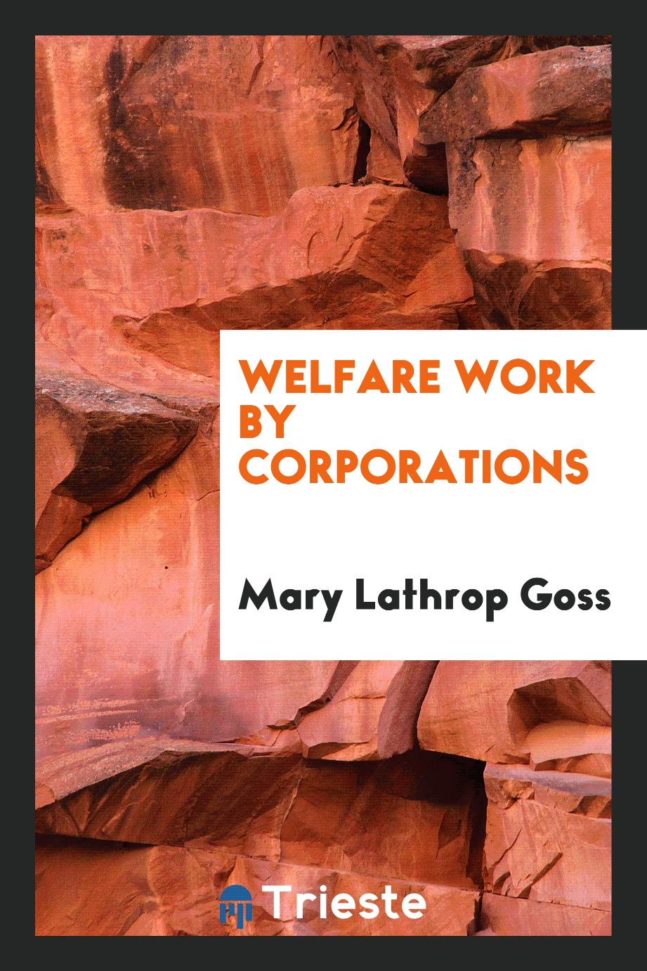 Welfare work by corporations