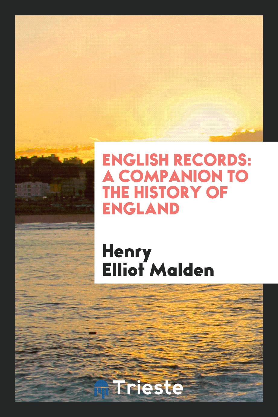 English Records: A Companion to the History of England