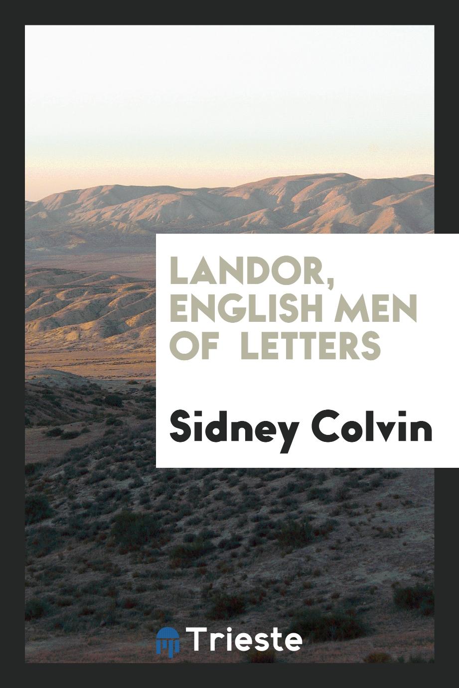 Landor, English Men of Letters