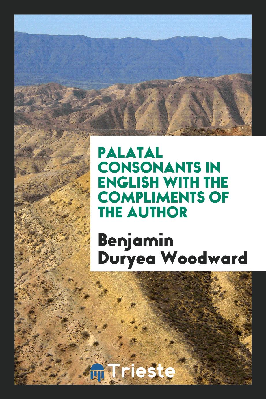Palatal Consonants in English with the compliments of the author