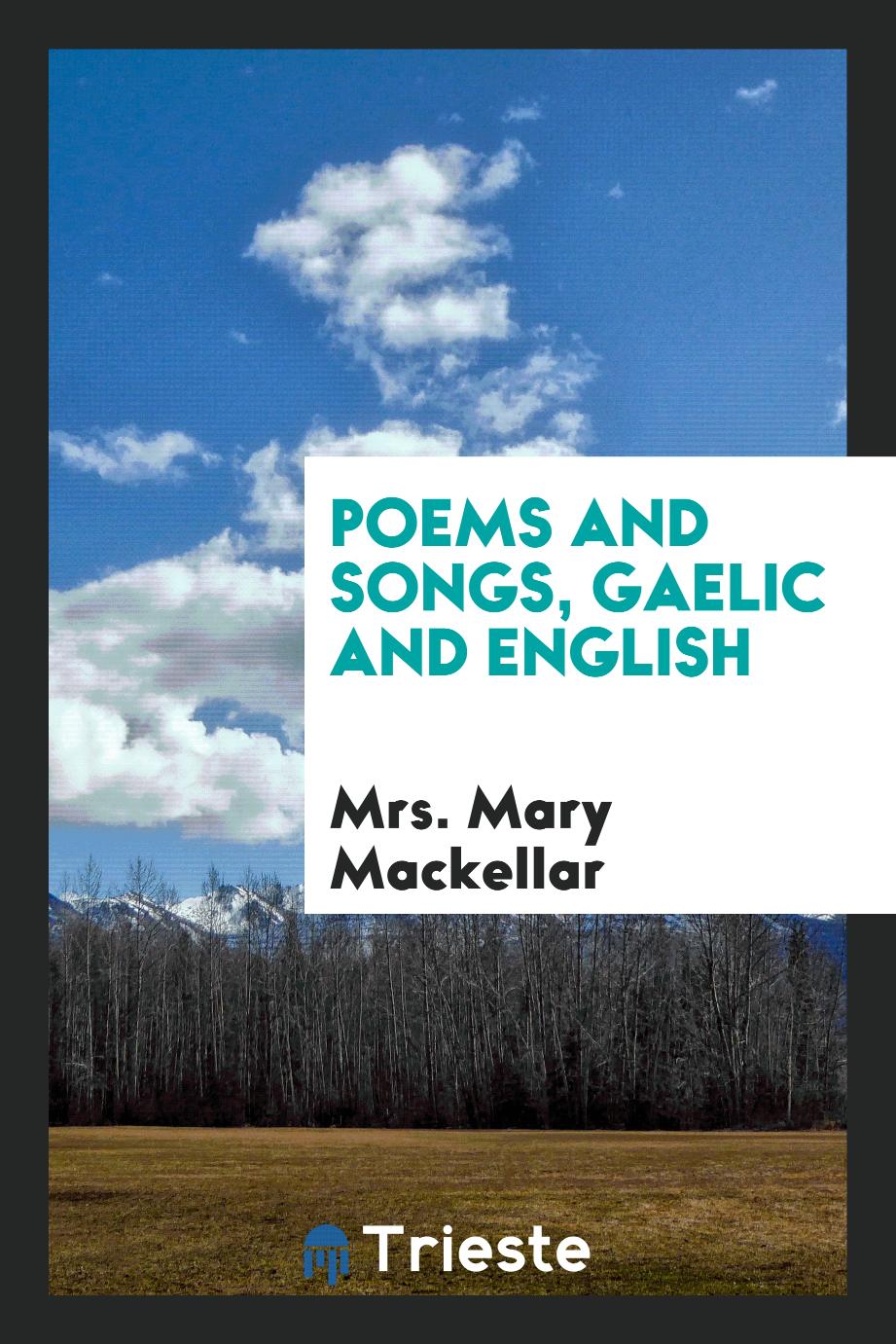 Poems and Songs, Gaelic and English