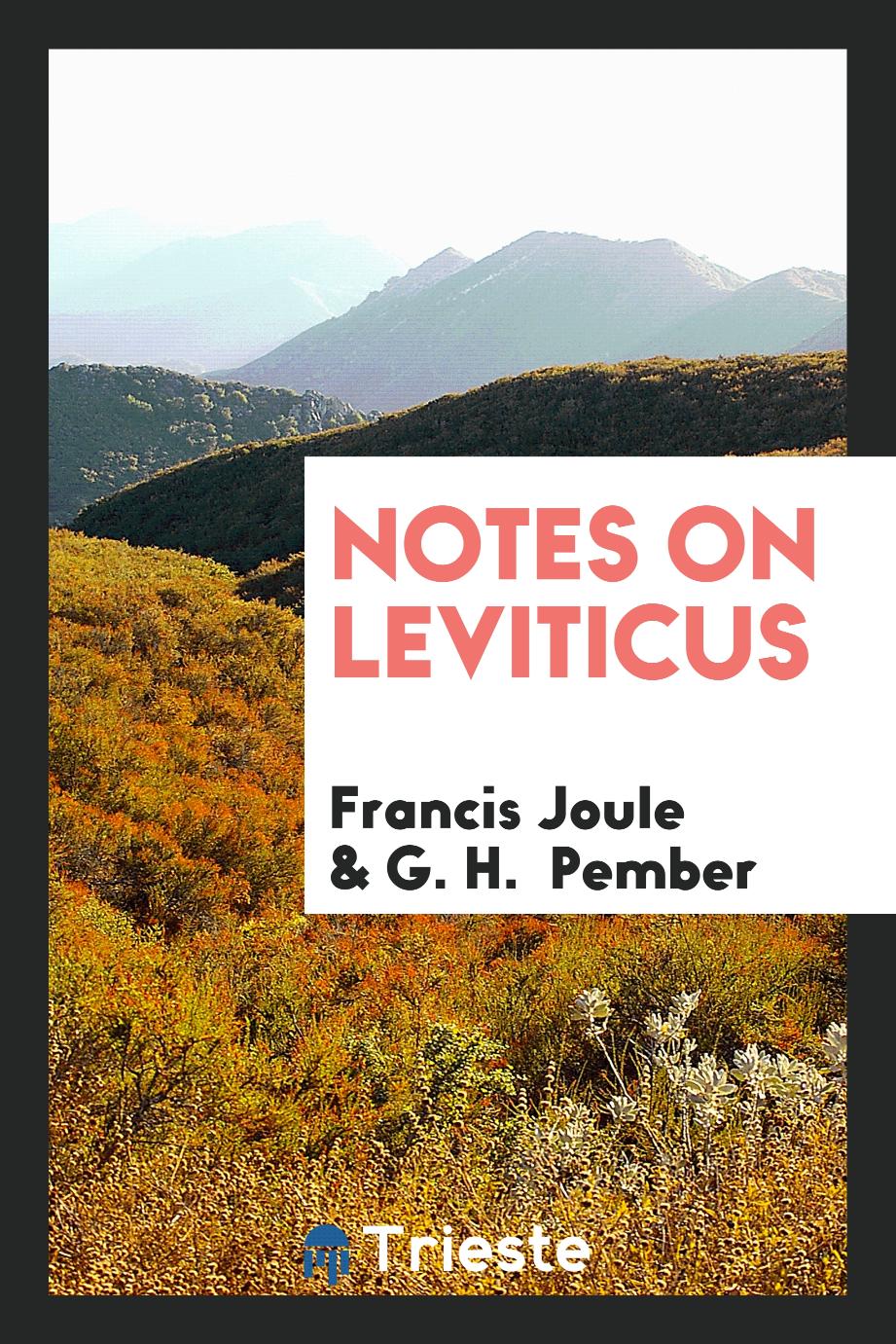 Notes on Leviticus