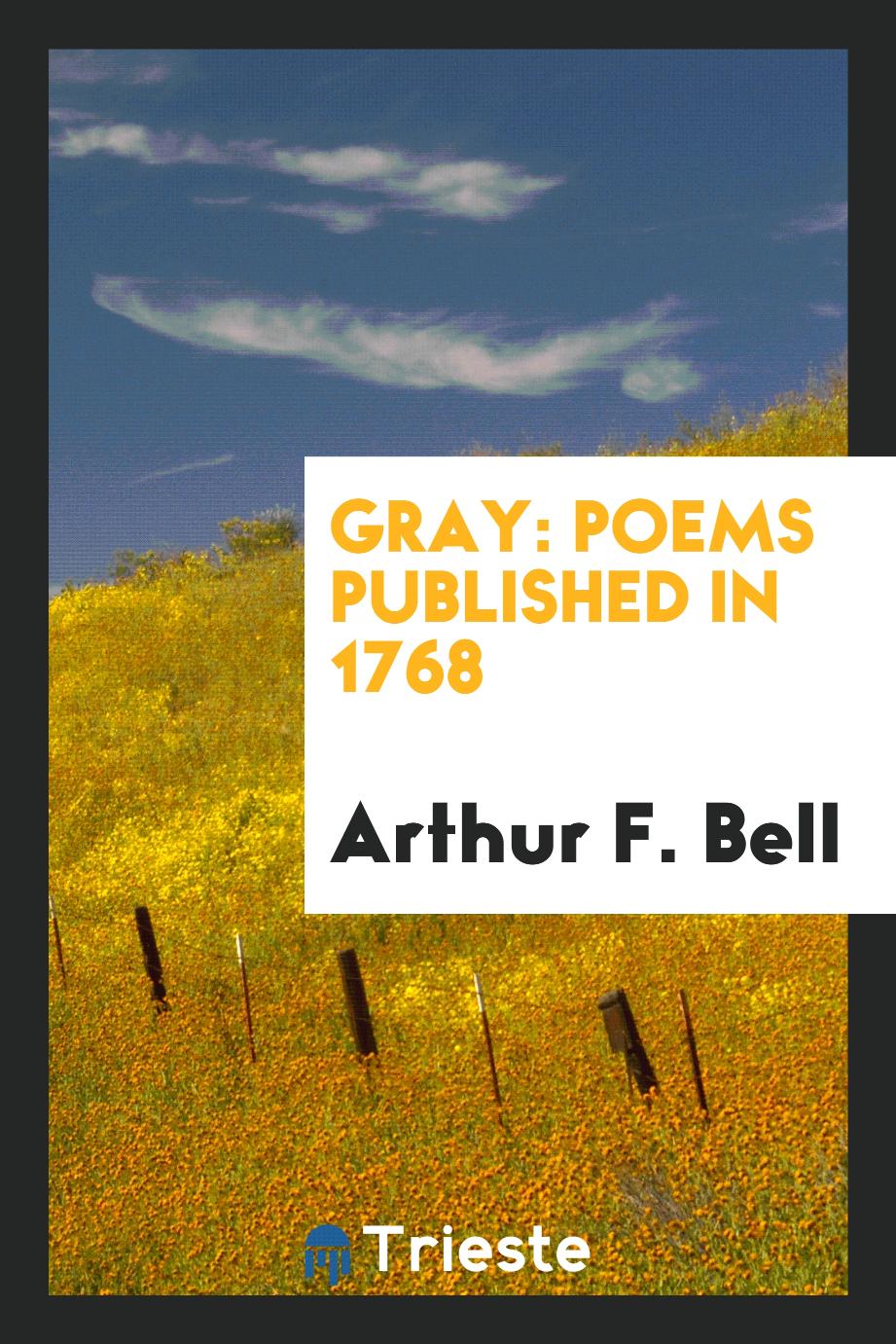 Gray: Poems Published in 1768