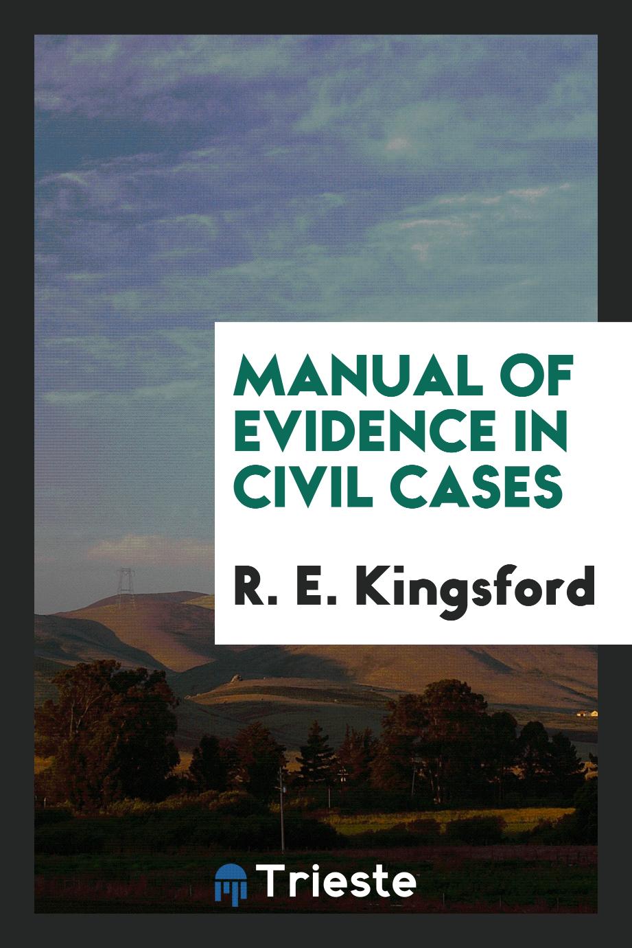 Manual of evidence in civil cases