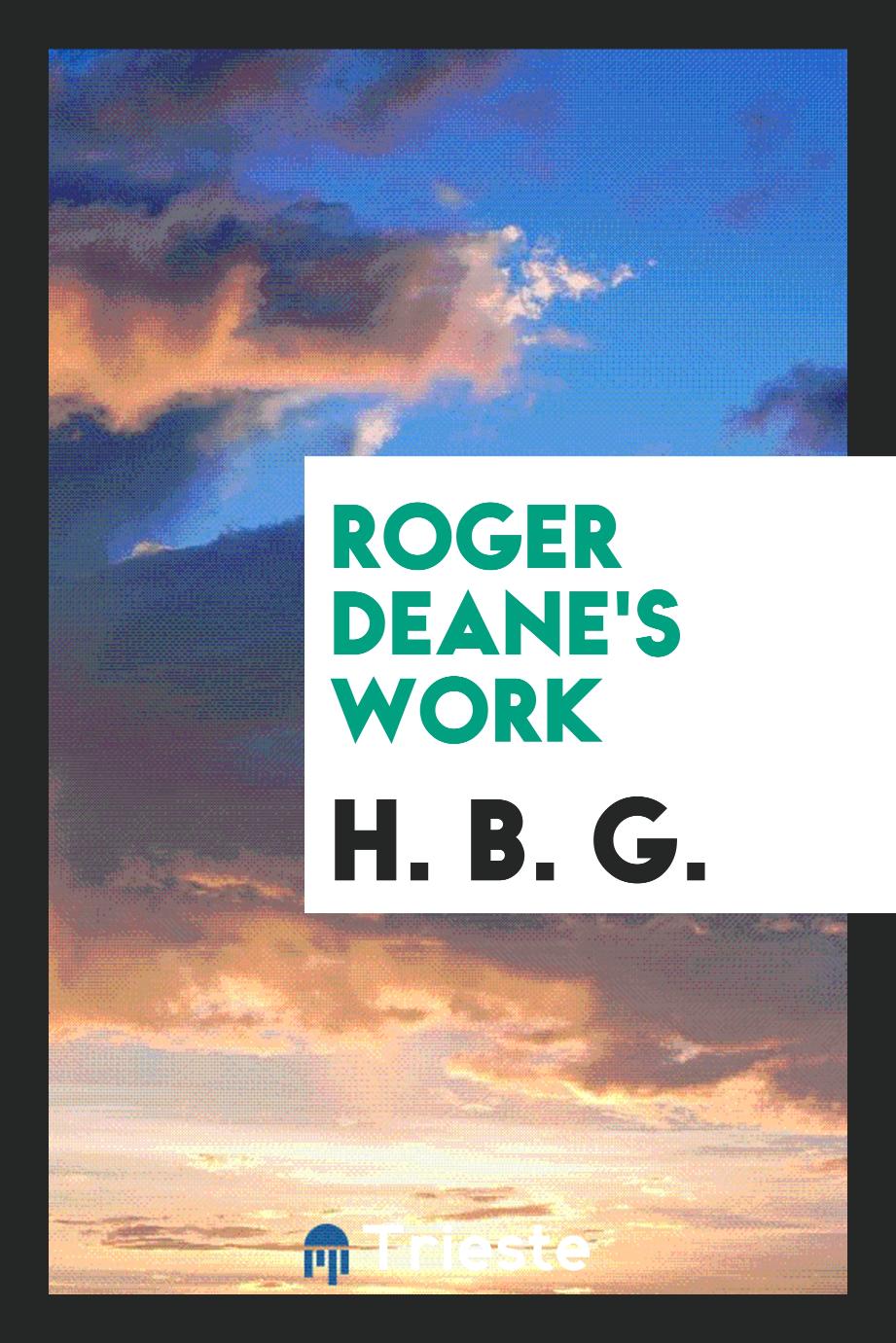 Roger Deane's Work