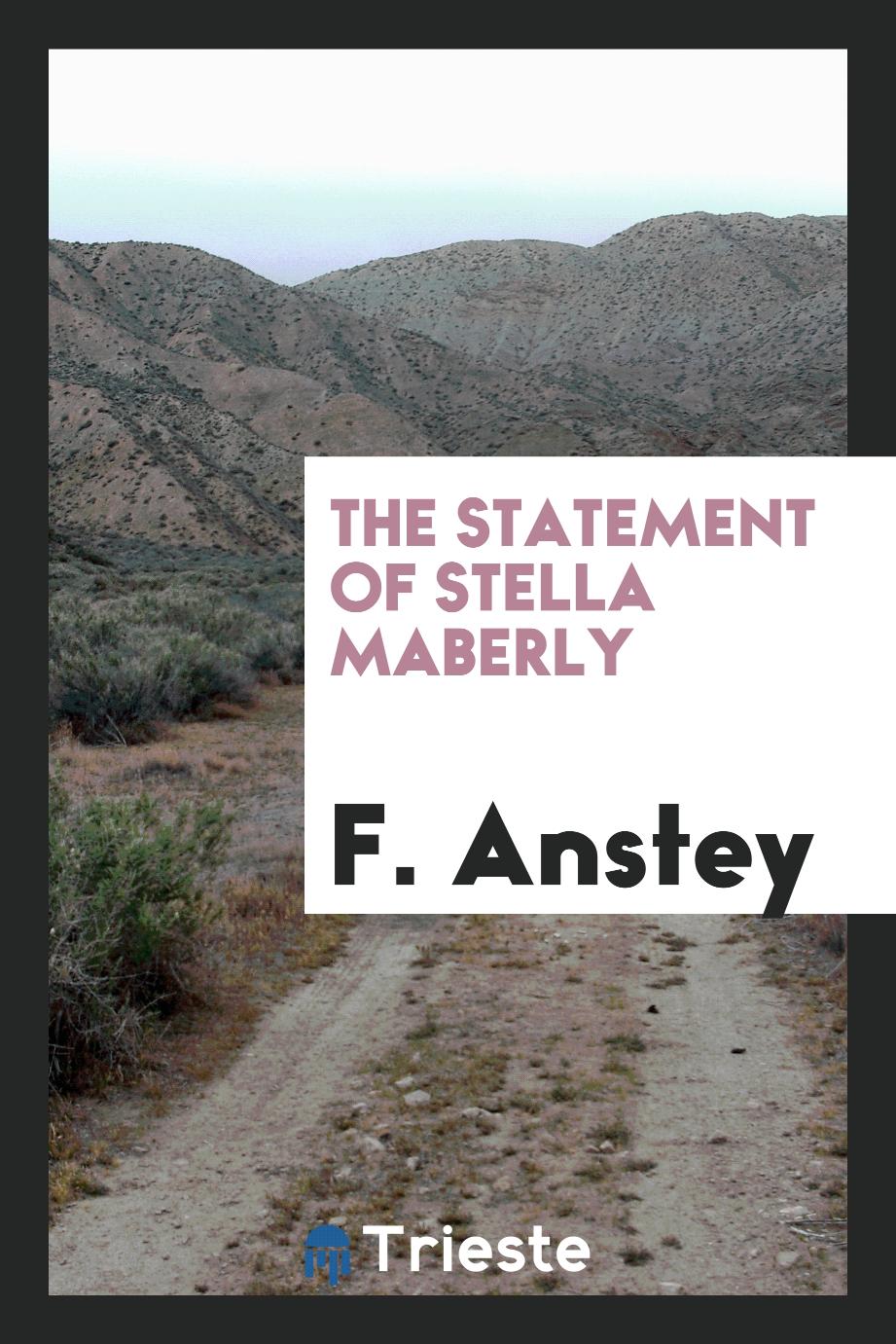 The statement of Stella Maberly