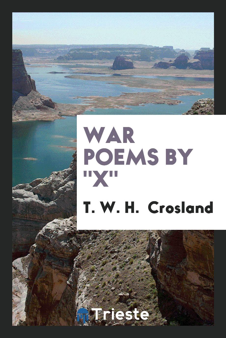 War Poems by "X"